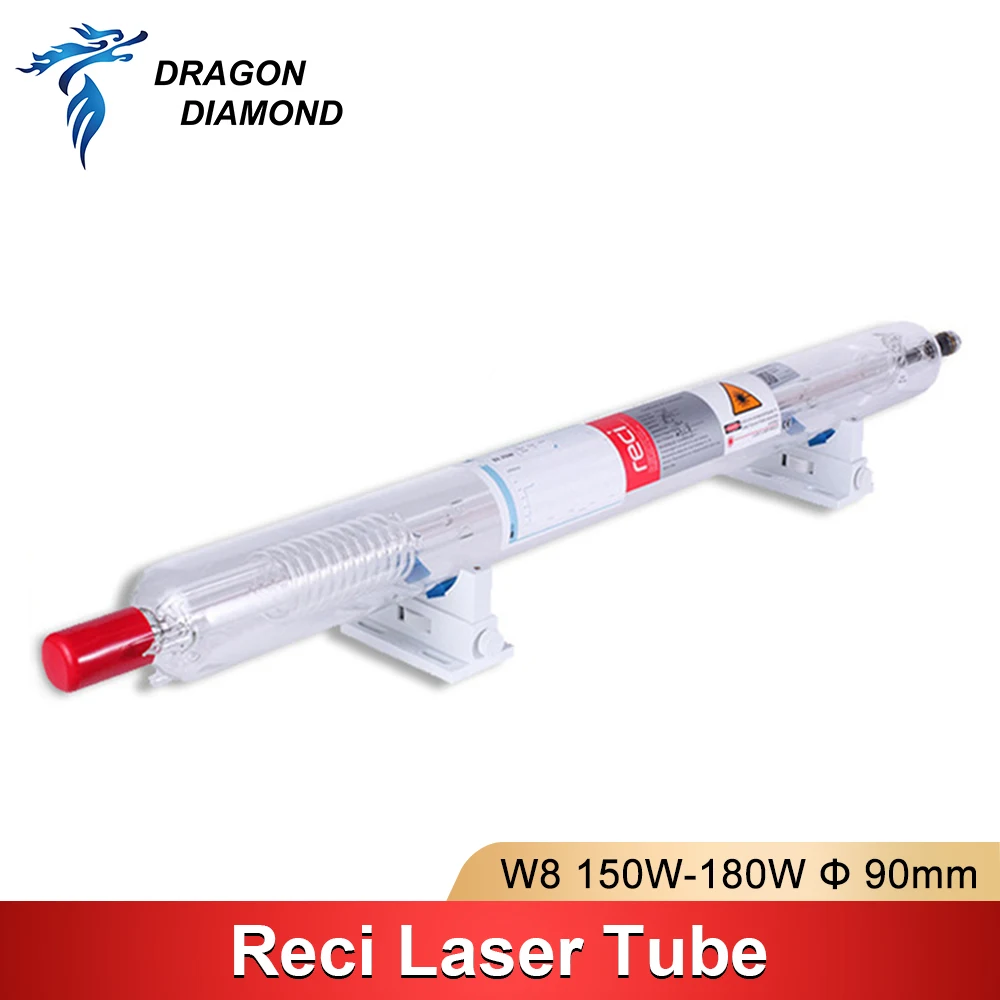 Лазерная трубка DRAGON DIAMOND CO2 RECI W8 150-180 Вт стеклянная труба металлическая головка