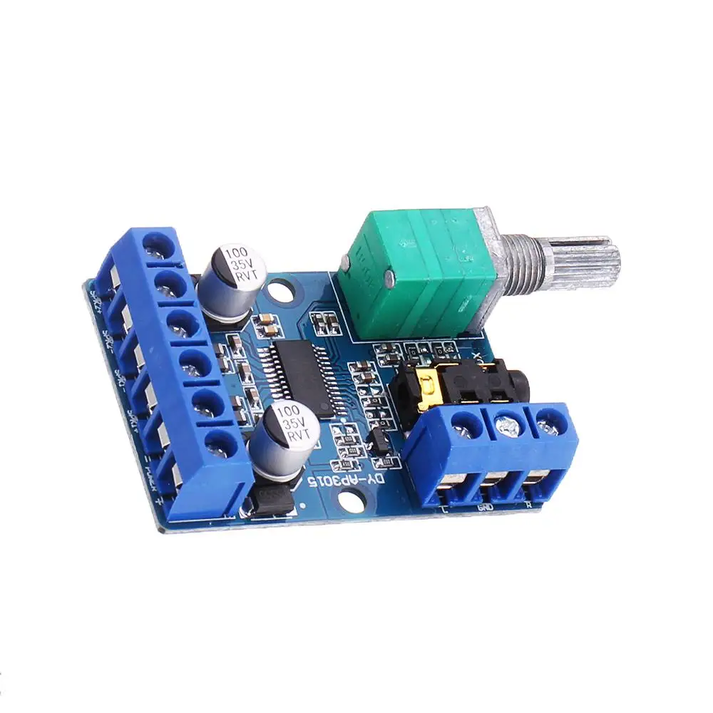 30 Вт x 2 DY-AP3015 DC 8-24 в класс D двухканальный высокой мощности Цифровой стереоусилитель доска с регулируемым потенциометром громкости