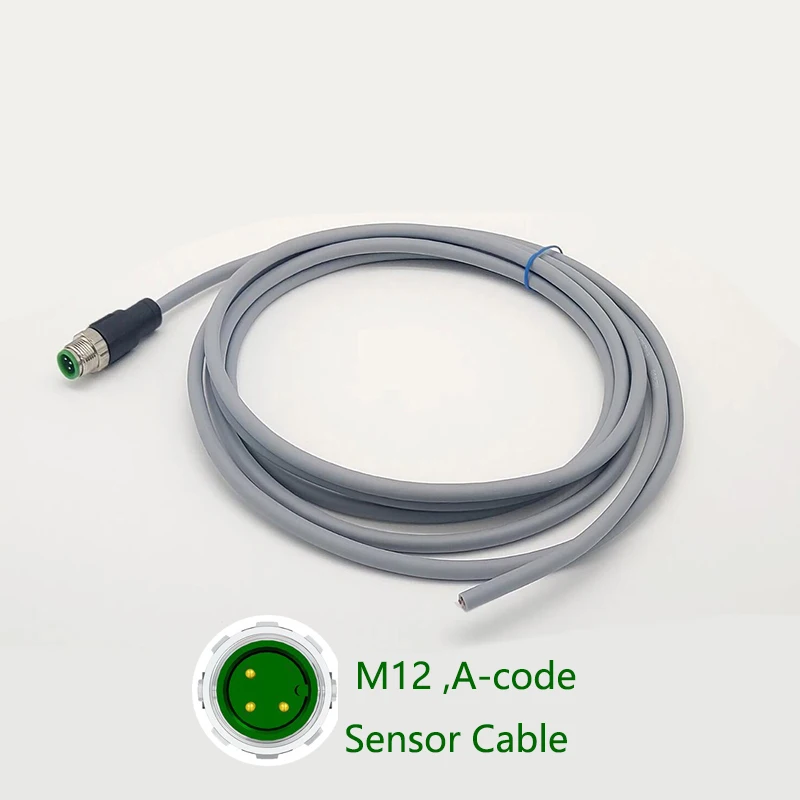

M12 , sensor cable , 3Pins , Male, Female , 5 meters , CE, IP67