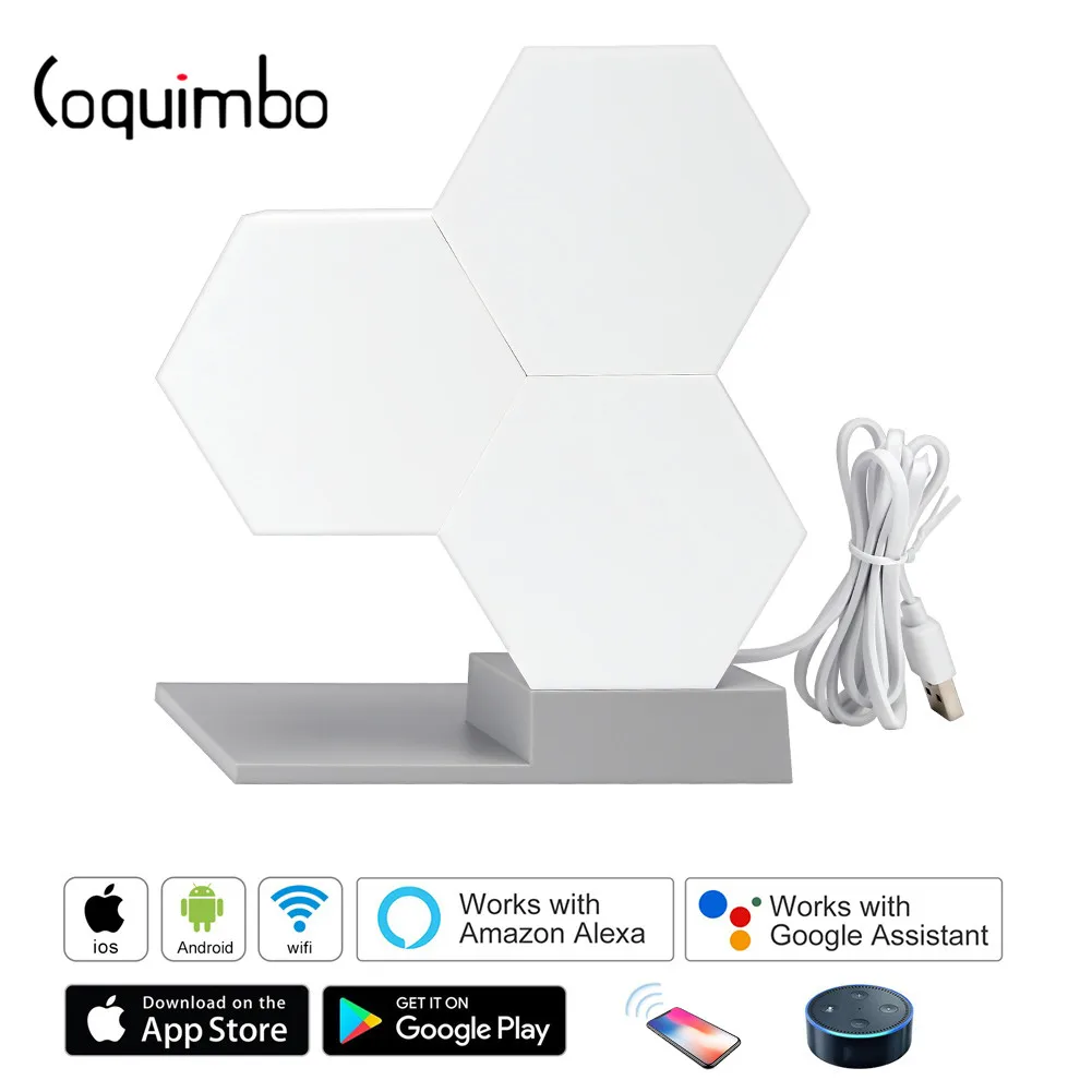 Coquimbo Quantum лампа творческий в виде геометрических фигур сборе светодиодный ночной