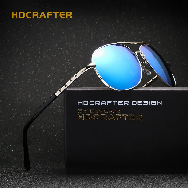 Мужские поляризованные солнцезащитные очки Hdcrafter для вождения в большой коробке