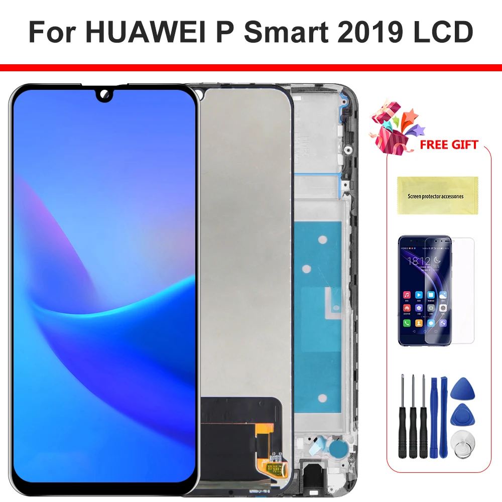6 21 ''дисплей для Huawei P Смарт 2019 ЖК дисплей сенсорный экран дигитайзер замена POT