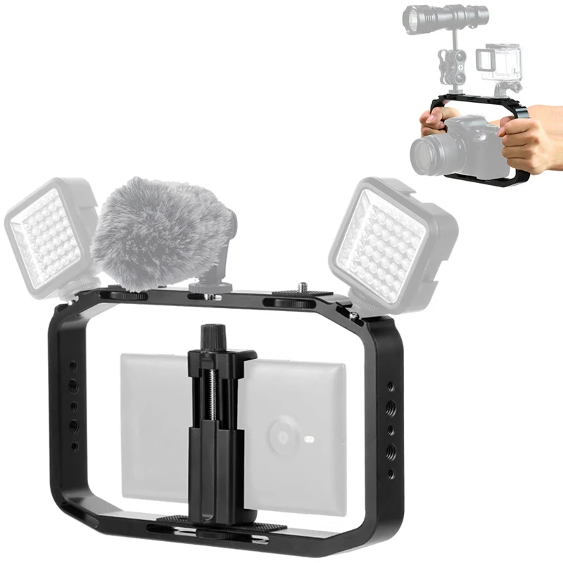Держатель для видеосъемки DJI Osmo Action GoPro NEW HERO /HERO7/6/5/5 с двойной ручкой камер Micro SLR |