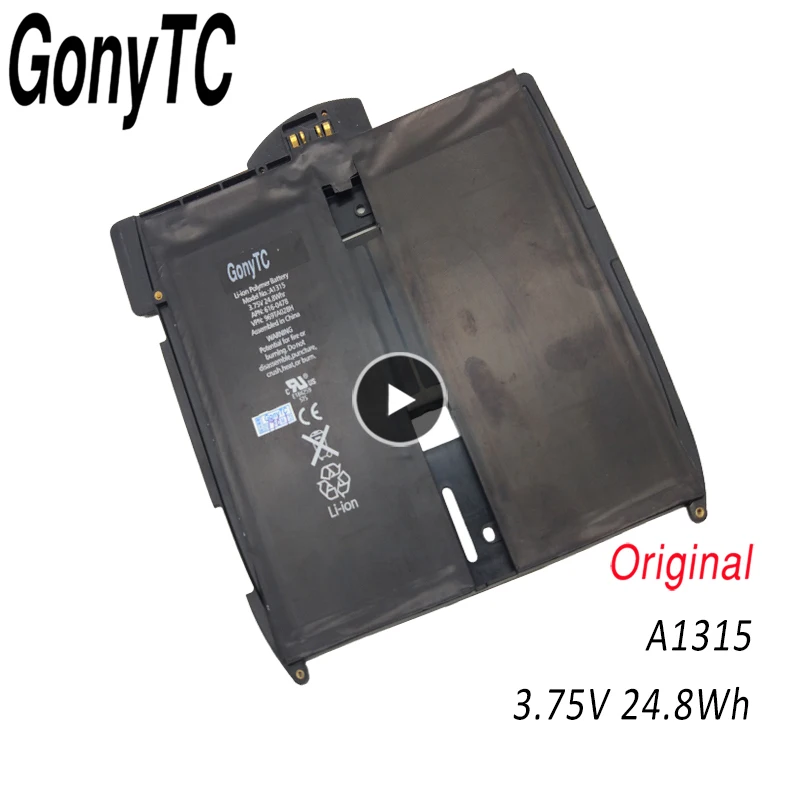 Gonytc-bateria Original de 3.75v para Apple Ipad 1ª Geração A1315 A1219 A1337 Série 6160448 Laptop Genuíno