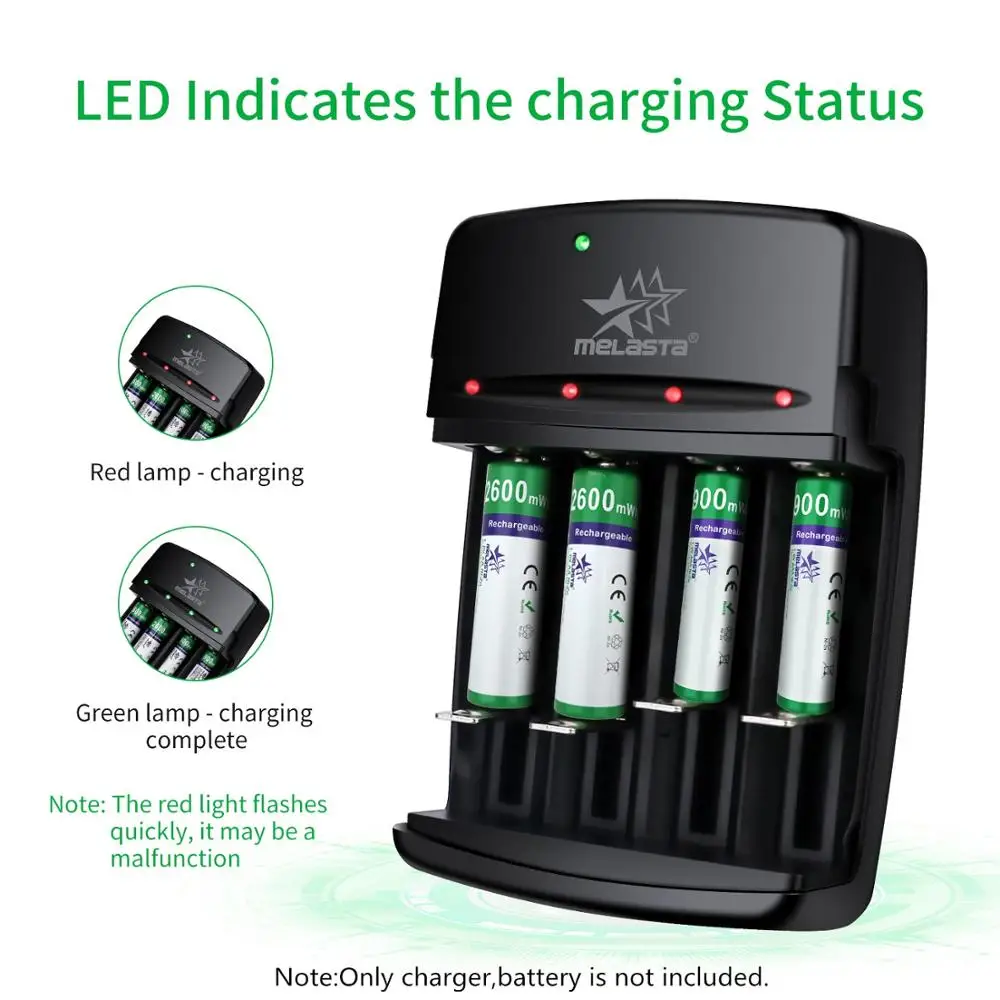 Зарядное устройство для батарей 1 6 в Ni Zn AA/AAA 3 2 В LiFePO4 батарея с USB кабелем LED 4 слота