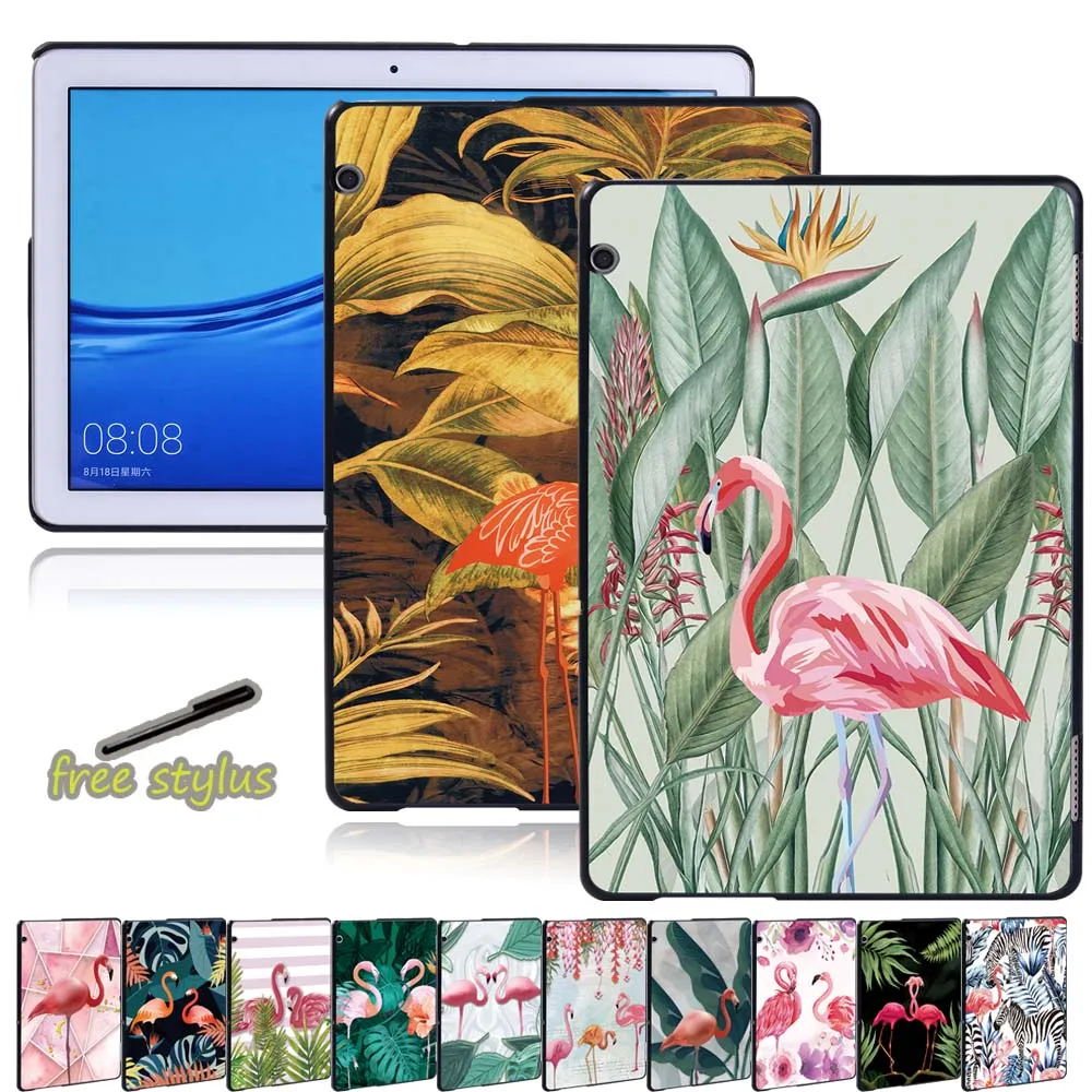 

Tablet Case for Huawei MediaPad T5 10 10.1 Inch/MediaPad T3 8.0/T3 10 9.6 Inch - Anti-fall Slim Hard Shell Flamingo Back Case