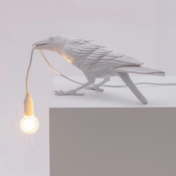 

E12 Corridor Aisle Living Room Indoor Lighting Sconce For Bedroom Resin Post-modern Lucky Bird Romantic Bedside LED Wall Lamp