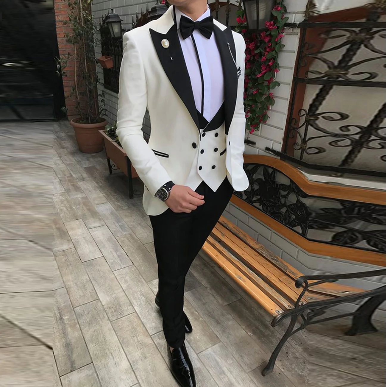 Men Suits 3 Pieces Slim Fit Business Suits Groom Champagne Noble Grey White Tuxedos for Formal Wedding suit (Blazer+Pants+Vest) Men Suits 3 Pieces Slim Fit Business Suits Groom Champagne Noble Grey White Tuxedos for Formal Wedding suit (Blazer+Pants+Vest)