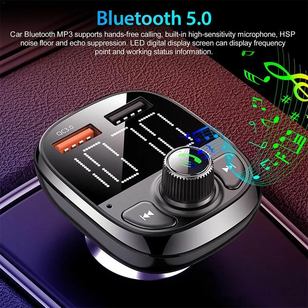 Автомобильный FM трансмиттер с Bluetooth и функцией беспроводной