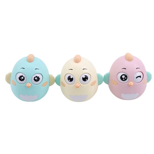 Cute Baby Toys Nodding Moving Eyes Owl Doll ABS Baby Rattles Gifts Baby Roly-poly Tumbler Toy With Bell Toys For Children 1