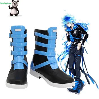 

Twisted Wonderland Wonderland Ignihyde Idia Shroud Blue Black Shoes Cosplay Long Boots Custom Made For Halloween Christmas