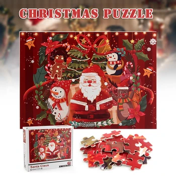 

1000pcs Christmas Elements Thickened Puzzles Unique Cut Interlockings Pieces Jigsaw Collection For Adult TP899
