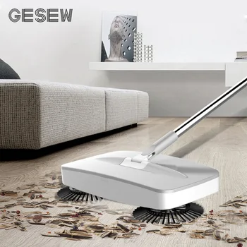 

GESEW Stainless Steel Sweeper Machine Scraping And Mopping Integrated Hand Push Mop Magic Broom Home Cleaning Tools Accessories