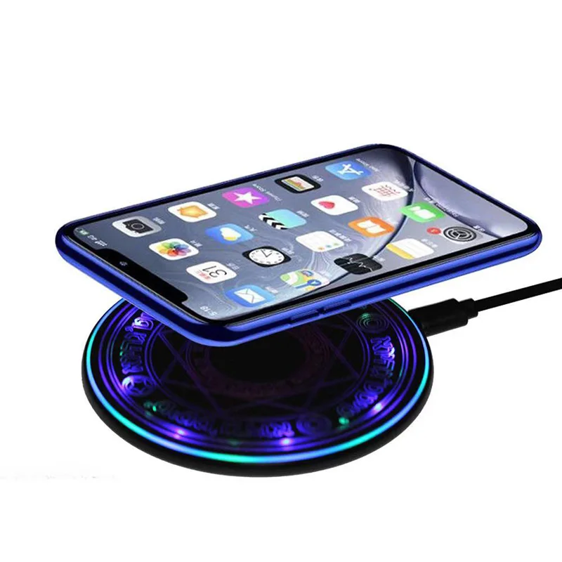 

QI Fast Charge Wireless Charger Universal Creative Magic Array Fast Wireless Charger for iPhone X Xs MAX XR 8 Plus Fast Charge f