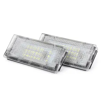 

For BMW 3 Series E46 4D Tube LED 2pcs License Plate Light 18 LED Lamp 12V 210LM