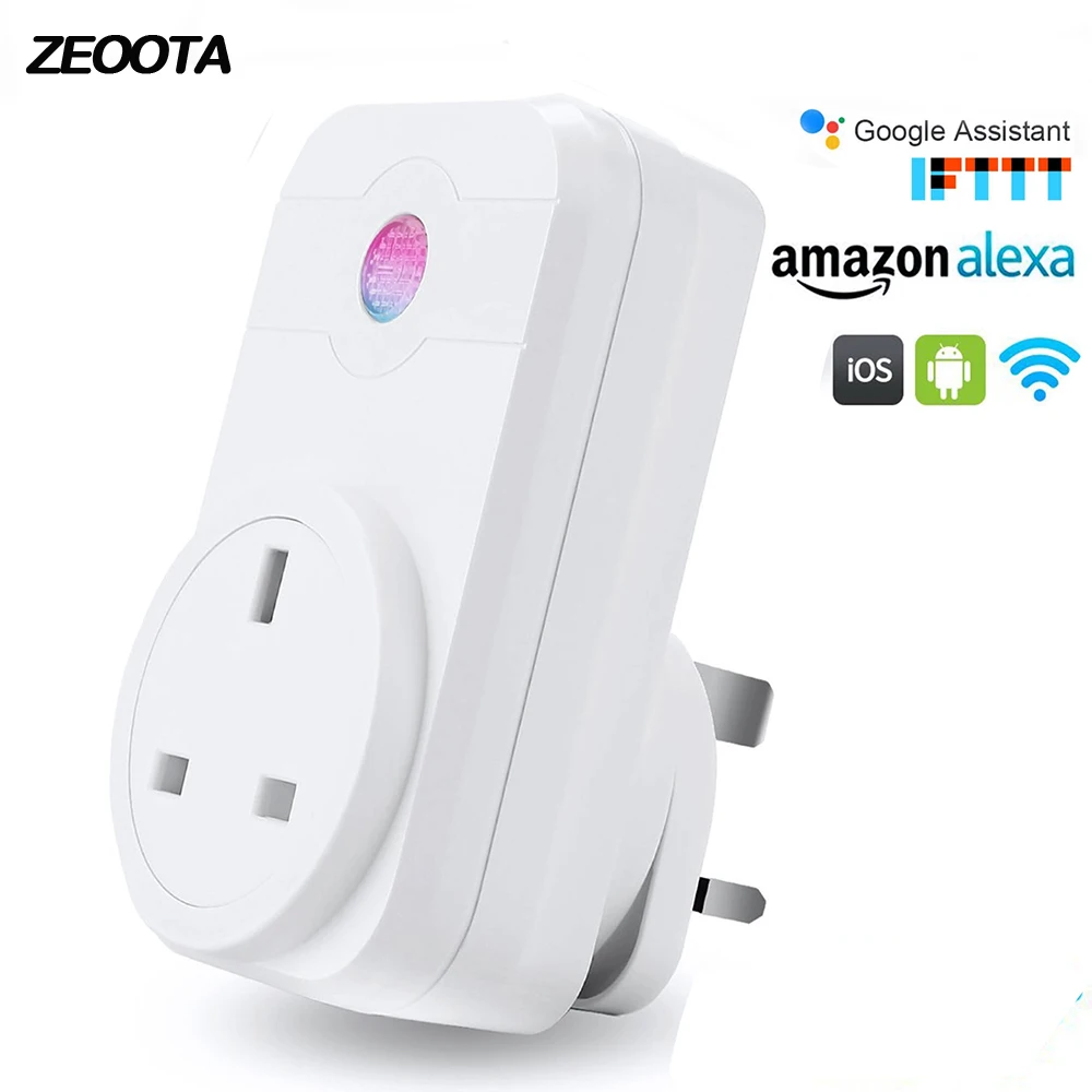 

Smart Wifi Plug UK Socket Outlet Remote SmartLife App Voice Control Timing Setting work with Amazon Alexa Google Assistant IFTTT