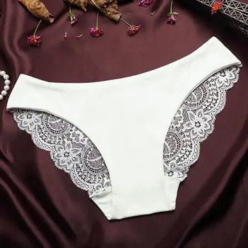 

Women's Sexy Lace Panties Seamless Cotton Breathable Panty Briefs Plus Size Girl Brand Underwear