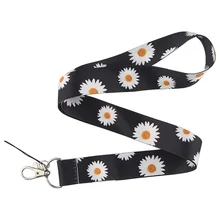 CA91 маленький ремешок на шею Маргаритка для ключей ID карты телефон ремни USB бейдж держатель шейный ремень подвесная веревка Lanyards 1 шт