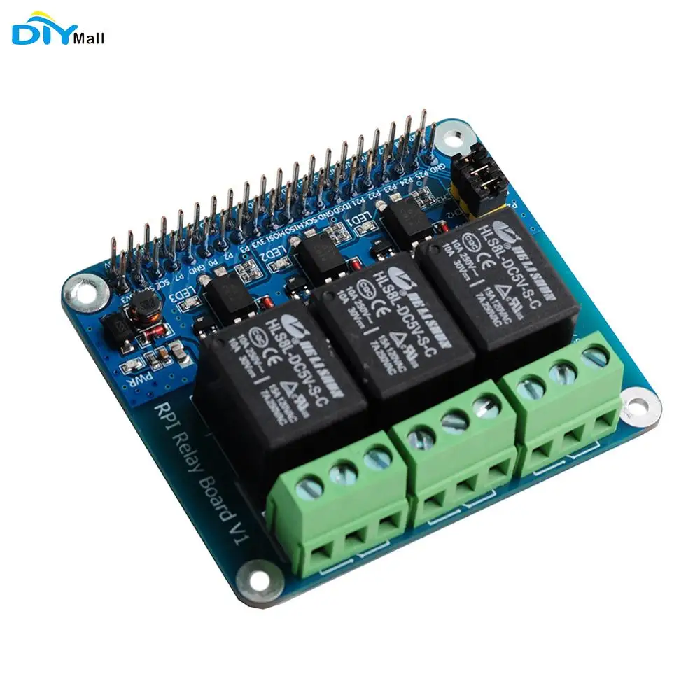 

DIYmall 3 Channel RPi Relay Board Module for Raspberry Pi A+/B+/2B/3B/3B+