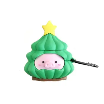 

Pig Christmas Tree Protective Cover Wireless Earphone Case For Airpods 12