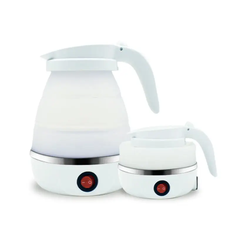 Bollitore Elettrico Pieghevole In Silicone Campeggio All'Aperto Viaggiare Escursionismo Utensili Da Cucina 0.6L Mini Teiera Portatile Bollitore Per Ca