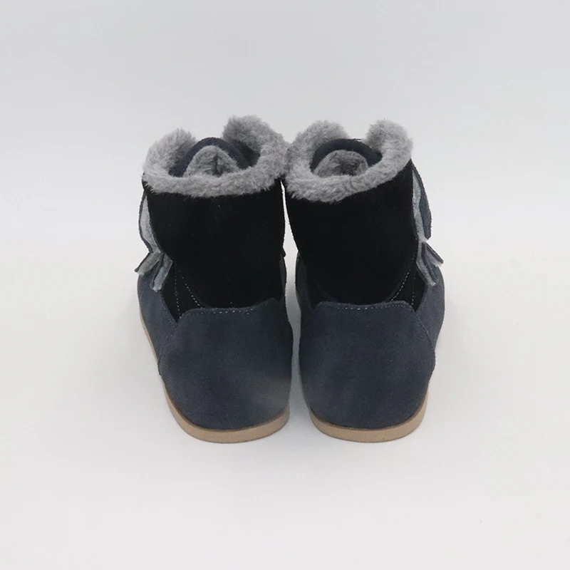 TipsieToes Top Brand Barefoot Genuine Leather Baby Toddler Girl Boy Kids Shoes For Fashion Winter ZigZig Sole Boots