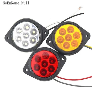 

5Pcs Car Round Side Marker 10-30V Lights 7LEDs Truck Lights Round Trailer Lamp