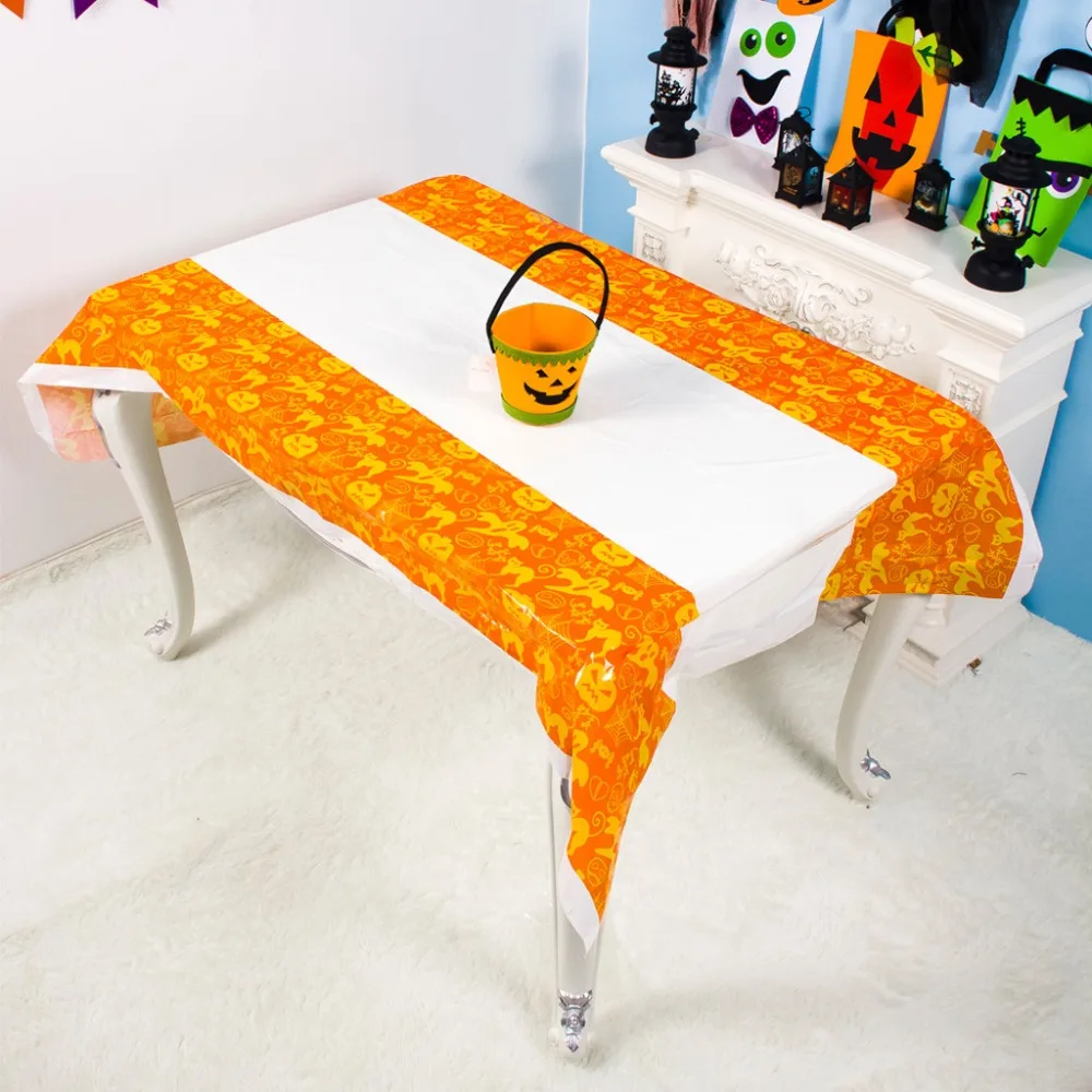 Halloween spider round net tablecloth topper cover fireplace table party decoration Halloween print tablecloth pvc 30S16 (6)