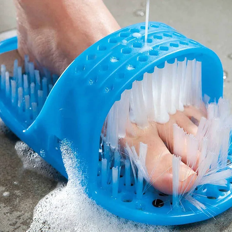 Plastic Dead Skin Massage Slipper Bath Shoe with Brush Foot Cleaning Brush Slipper foot scrubber bath