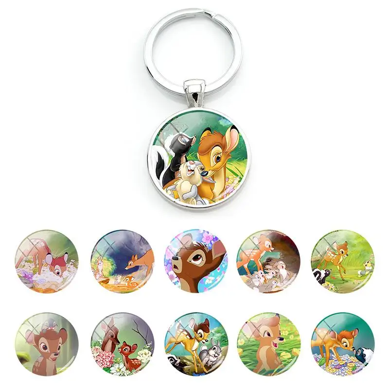 Брелок для ключей с изображениями из мультфильма Disney Classic Олень Бэмби кулон