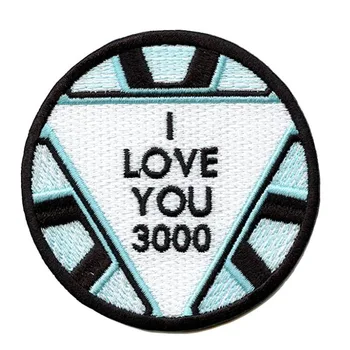 

3'' I Love You 3000 Round Logo Embroidered Iron On Patch
