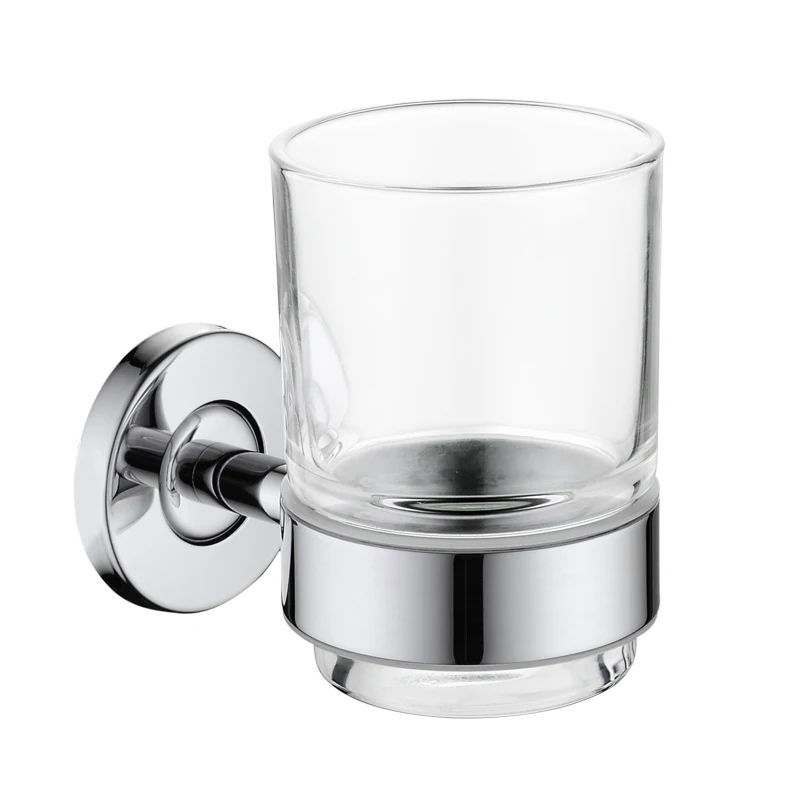 Toothbrush Holder Stainless Steel Wall Mounted Chrome Plating Bathroom Toothbrush Cups Holder Hanger