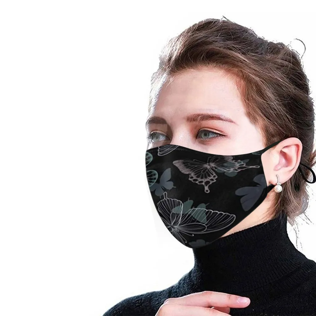 Маска для взрослых женщин моющаяся Защитная Дымчатая маска лица многоразовая