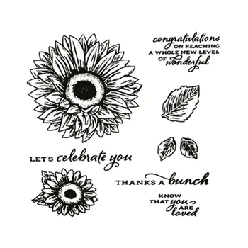 

2020 3D DIY New Layer Metal Cutting Dies and In Scrapbooking For Paper Making Sun Flower Embossing Frame Card Clear Stamps Set