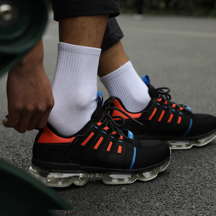 5 Pairs/Box Running Cotton Socks Men Sports Casual Thick Solid Compression Outdoor Travel Long Black White Grey Sock Male Gift