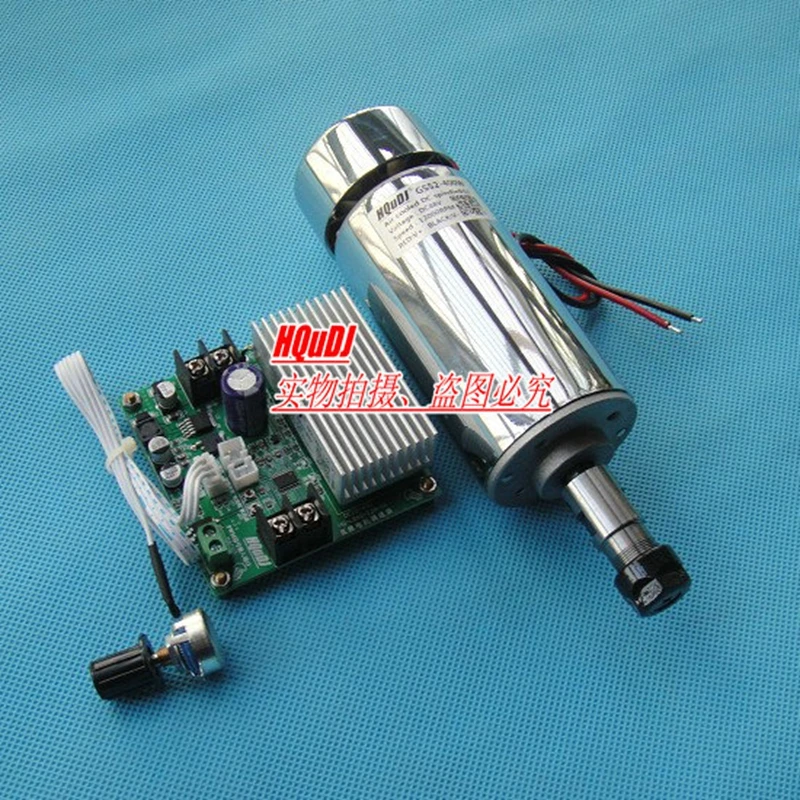 ER11 48V 400W щетка Высокоскоростная с воздушным охлаждением мотор шпинделя гравировальная машина с регулятором скорости Mach3