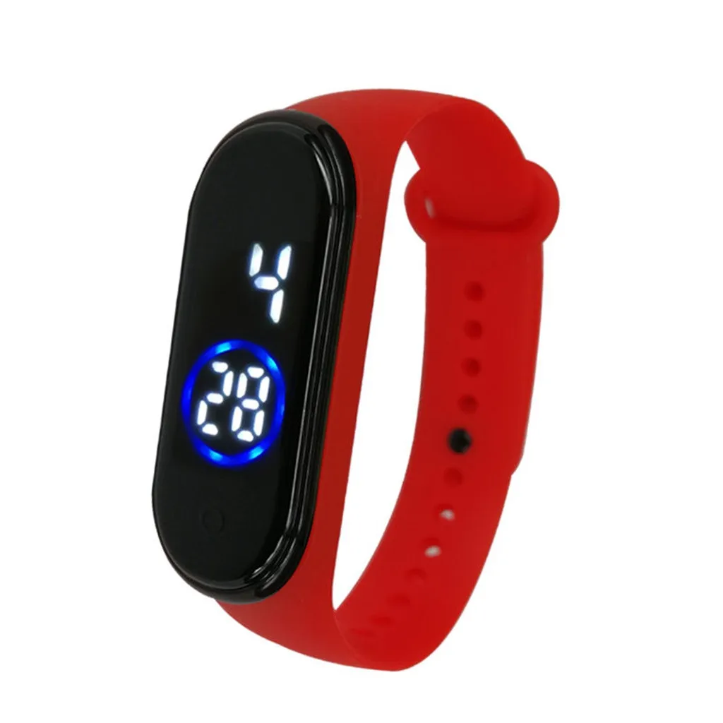 Модные новые мужские и женские электронные часы 50 м водонепроницаемые цифровые светодиодный спортивные часы нейтральный силиконовый браслет часы 50 - Цвет: Color as shown
