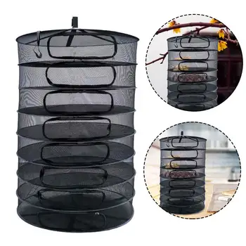 

Drying Net Herb Drying Rack Multigrain Cereals Storage Rack 8-Layers Drying Net Mesh Organizer Tool For Plants Flowers Black