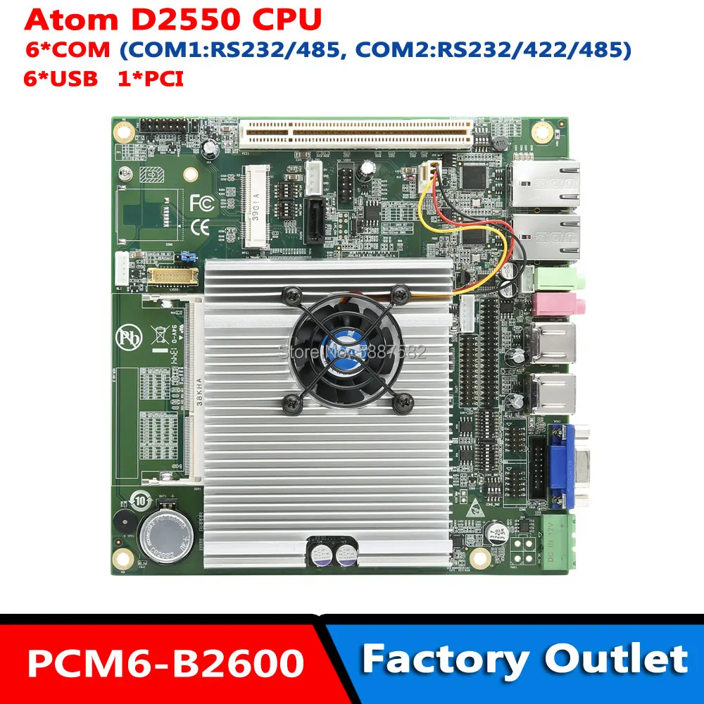 

Atom D2550 1.86 GHz Mini Itx 17*17 Motherboard 2*LAN VGA+LVDS