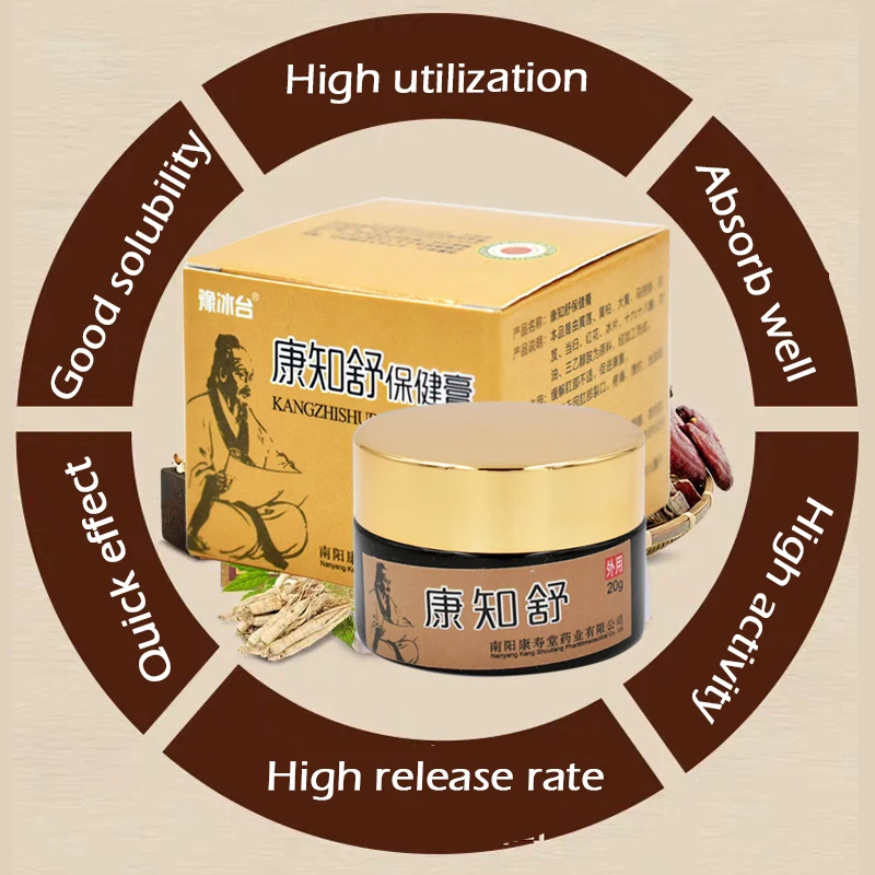 Pain Relief Cream Herbal Hemorrhoids Ointment Cure External Internal Mixed Hemorrhoids Anal Fissure Bleeding Swelling Plaster 20g