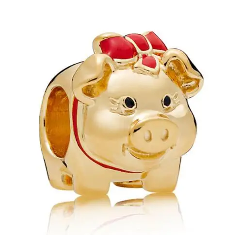 Натуральная 925 Стерлинговое серебро бусинки очаровательные Броши с красной