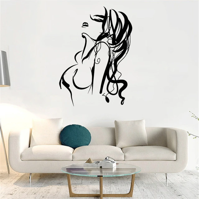 Hot Sexy Girl Naked Woman Abstract Nude Wall Stickers Vinyl Home Decor  Removable Bathroom Self Adhesive Mural Bedroom Decal - AliExpress
