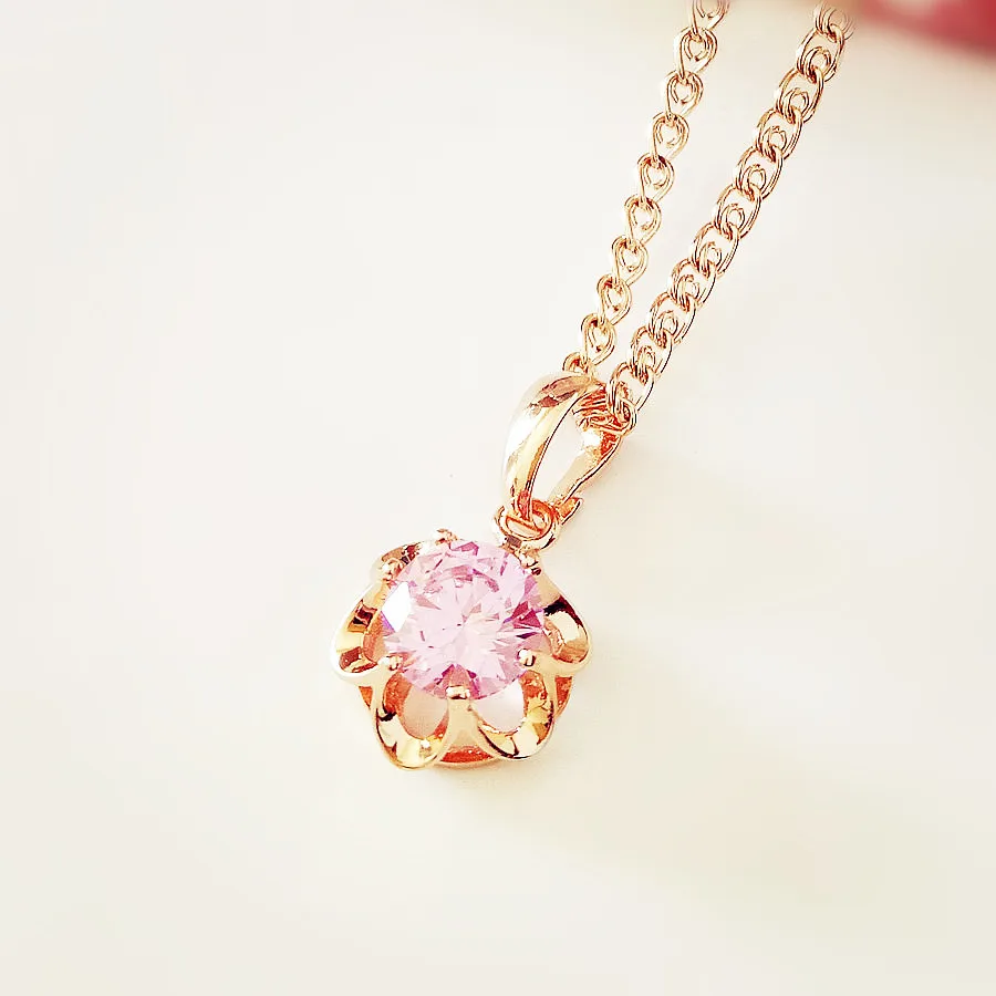 Модные кулоны новые женские ювелирные изделия цвета розового золота роскошные