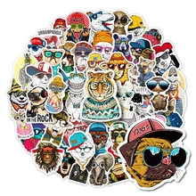 3set /bag 50pcs Animal Sketch Stickers Personality Small Fresh Creative Animal DIY Skateboard Mobile Suitcase Stickers Poster