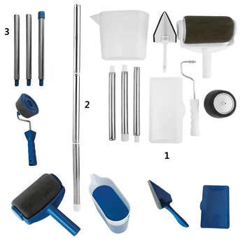 

DIY Paint Roller Brush Tools Set Household Use Wall Decorative Handle Flocked Edger Tool Painting Brush Paint Rollers