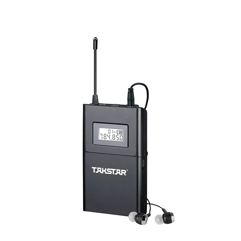 Takstar WPM-200 UHF беспроводной монитор система приемник ЖК-дисплей 6 выбираемых каналов 50 м передача с внутриканальной гарнитурой