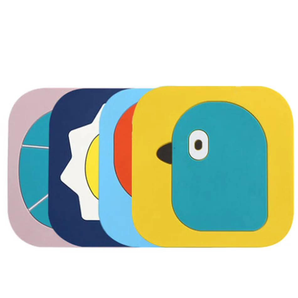 

PVC Cup Mat Slip Insulation Coaster Animal Shape Coffee Mug Tabletop Protection Mat Home Kitchen Tool Table Placemats