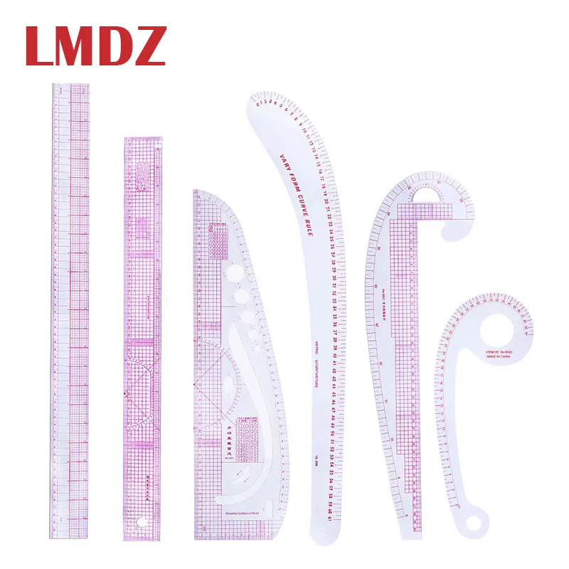 Многофункциональные швейные линейки LMDZ 6 шт./компл. французская Метрическая
