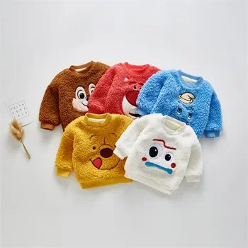 

Baby Sweater Cartoon Velvet Warm Baby Girl Sweater Newborn Winter Spring Infant Toddler Sweater Outerwear Kids Pullover Tops