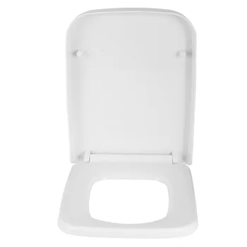 

White Square Toilet Seat Soft Close Quick Release Wrapover Top Fix NCG 199